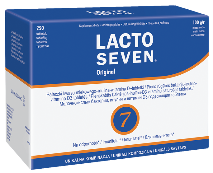LACTO SEVEN Original tabletes, 250 gab. - 1