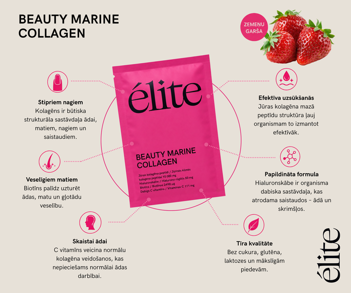 ELITE Beauty Marine Collagen pulveris, 30 gab. - 4