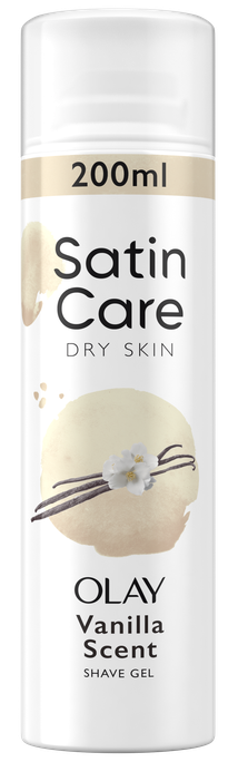 GILLETTE Satin Care Dry Skin Olay Vanilla Cashmere skūšanas želeja, 200 ml - 1