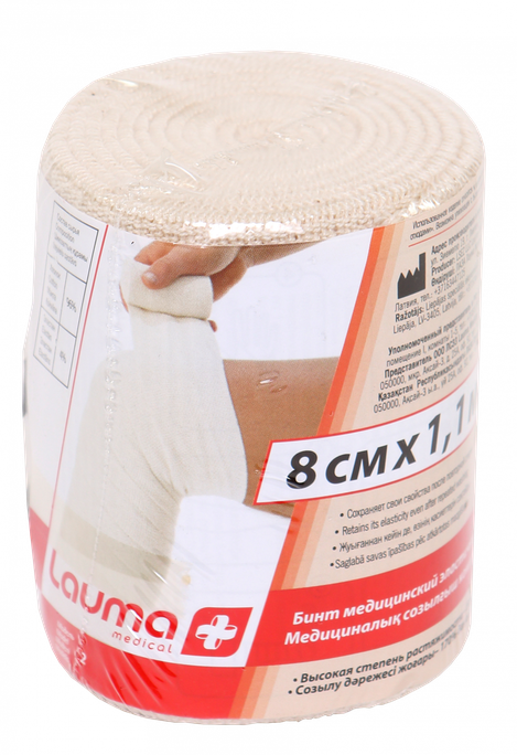LAUMA MEDICAL 8 cm x 1,1 m elastīga medicīniskā saite, 1 gab. - 1