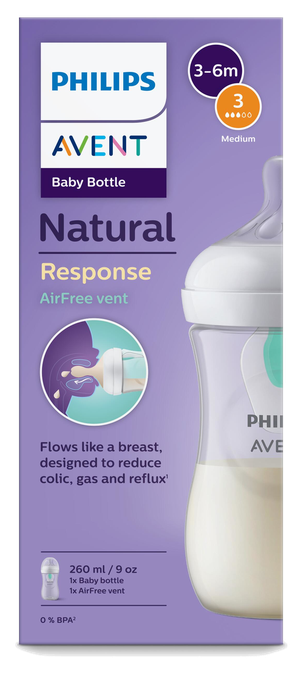 PHILIPS Avent Natural Response 260 ml, 1m+ pudelīte, 1 gab. - 1