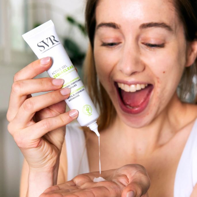 SVR Sebiaclear Active Gel, probleminei paauglių ir suaugusiųjų veido odai  veido kremas, 40 ml - 2