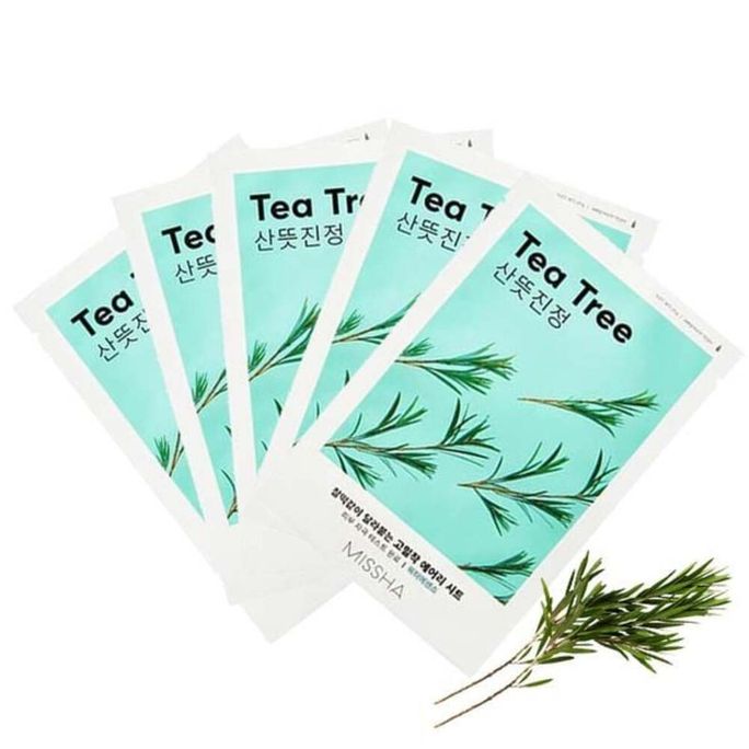 MISSHA Airy Fit Tea Tree sejas maska, 19 g - 2
