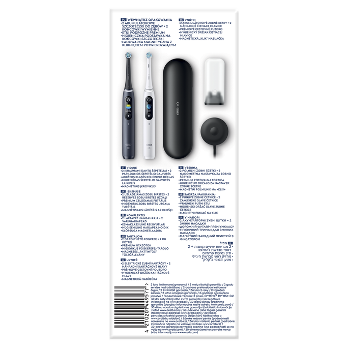 ORAL-B iO8 Duo Black + White elektriskā zobu birste, 2 gab. - 4