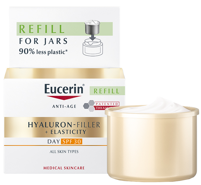 EUCERIN Hyaluron Filler + Elasticity, SPF 30, Refill sejas krēms, 50 ml - 1