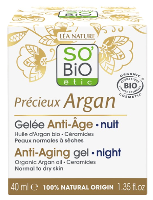 SO BIO ETIC Argan Anti-Aging Night sejas krēms, 40 ml - 1