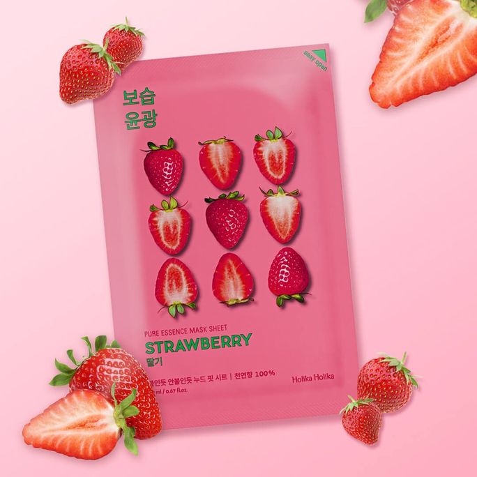 HOLIKA HOLIKA Pure Essence Strawberry sejas maska, 23 ml - 2