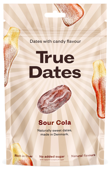 TRUE DATES Sour Cola dateles, 100 g - 1
