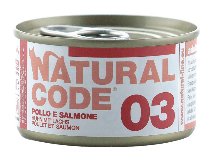 NATURAL CODE 03 Vista Un Lasis konservi kaķiem, 85 g - 1