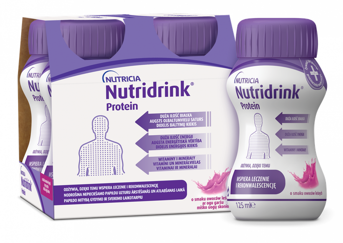 NUTRICIA Nutridrink Protein ar ogu garšu 125 ml dzēriens, 4 gab. - 1