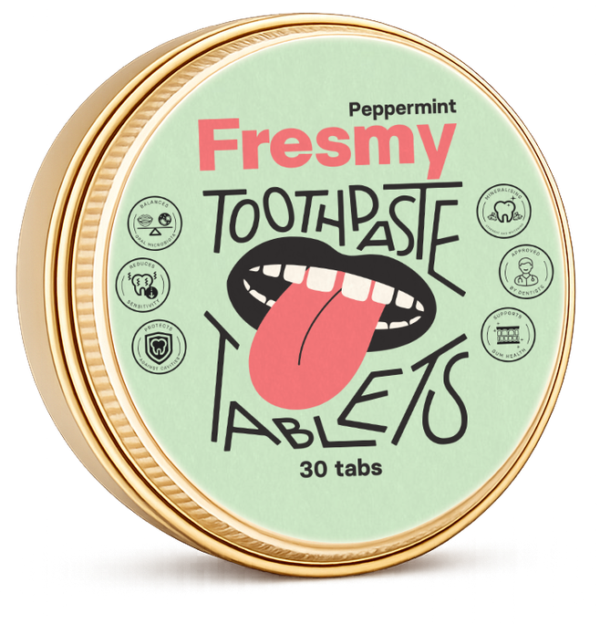 FRESMY Peppermint zobu pastas tabletes, 30 gab. - 1