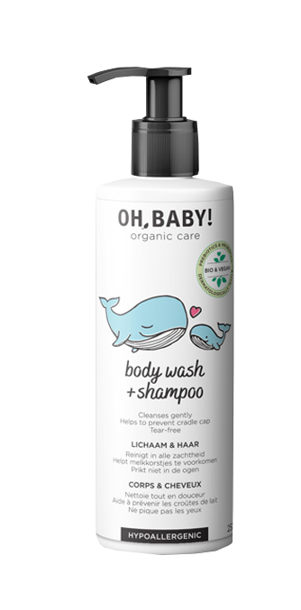 OH, BABY! Organic Care Body wash+Shampoo šampūns un mazgāšanās līdzeklis, 250 ml - 1
