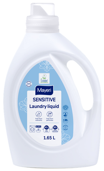 MAYERI Hipoalerģisks Sensitive šķidrais veļas mazgāšanas līdzeklis, 1650 ml - 1