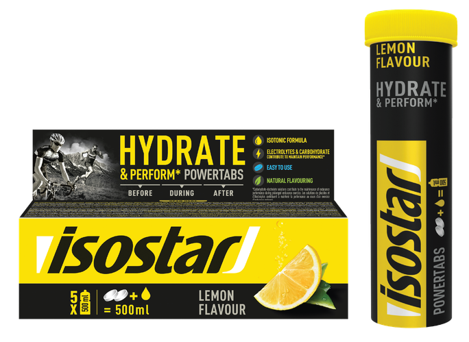 ISOSTAR Hydrate & Perform Powertabs Lemon Isotonic 12g putojošās tabletes, 10 gab. - 1