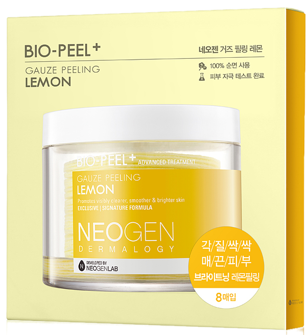 NEOGEN Dermalogy Bio-Peel Gauze Peeling - Lemon pīlinga spilventiņi, 8 gab. - 1