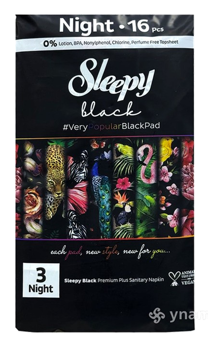 SLEEPY Black Night higiēniskās paketes, 16 gab. - 1