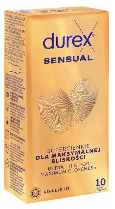 DUREX Sensual prezervatīvi, 10 gab. - 1