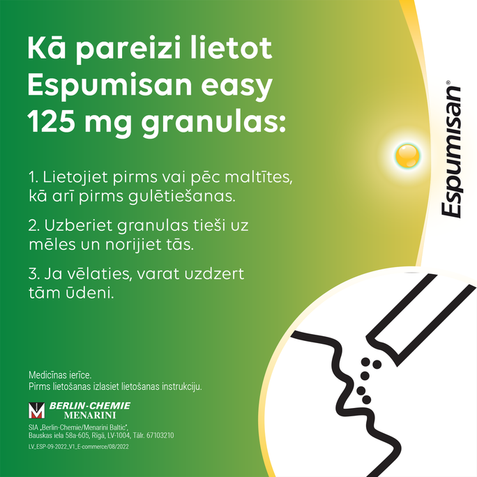 ESPUMISAN Easy 125mg paciņas, 14 gab. - 3