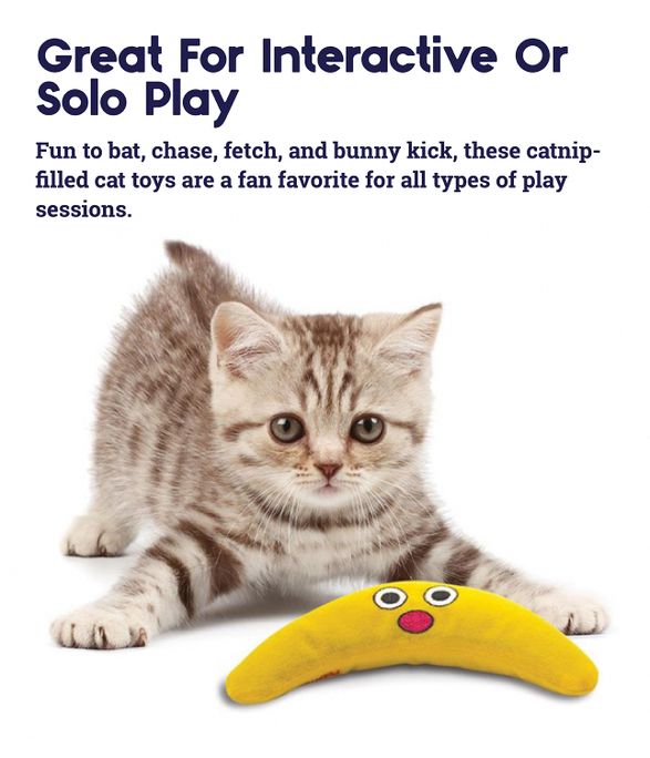 PETSTAGES Boomerang Buddy, Dzeltena rotaļlieta, 1 gab. - 2