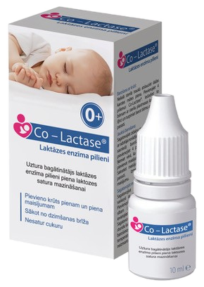 CO-LACTASE Laktāzes Enzīma pilieni, 10 ml - 1