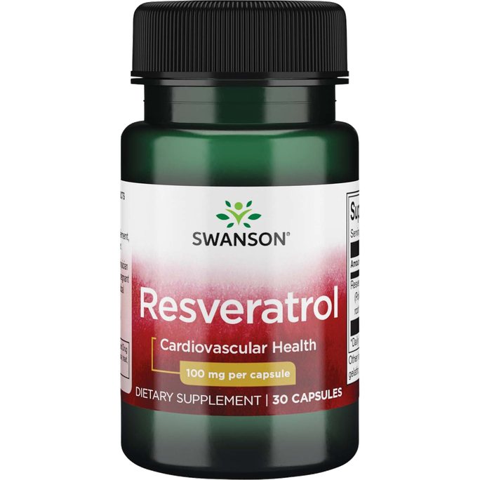 SWANSON Resveratrolis 100 Mg, širdies ir kraujagyslių sistemos palaikymui, kapsulės, 30 vnt. - 1