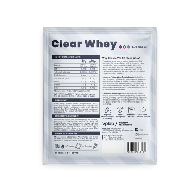 VPLAB Clear Whey Black Currant pulveris, 25 g - 2