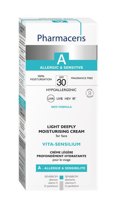 PHARMACERIS A Vita-Sensilium SPF30, Viegls, Mitrinošs sejas krēms, 50 ml - 2