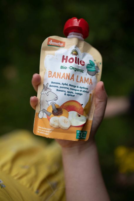 HOLLE Banānu, ābolu un mango biezenis, 100 g - 2