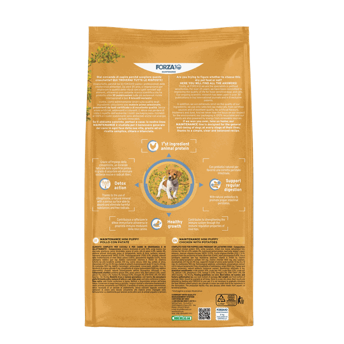 FORZA10 Maintenance Puppy Mini Ar Vistu Un Kartupeļiem, Suņiem sausā barība, 2 kg - 2