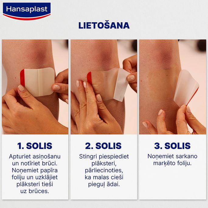 HANSAPLAST Second Skin Protection Hydrocolloid plāksteri, 6 gab. - 5