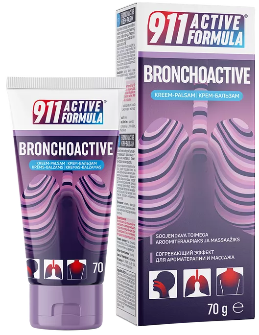 911 Active Formula Bronchoactive krēms-balzams, 70 g - 1