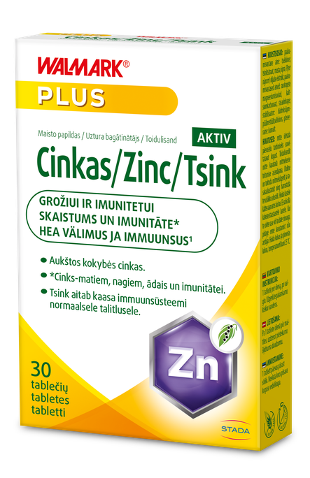 WALMARK Zinc Aktiv tabletes, 30 gab. - 1