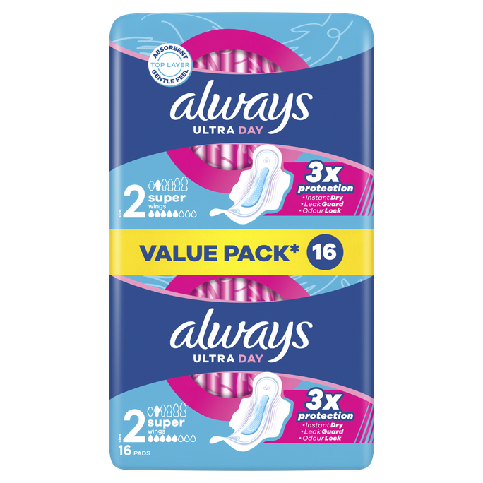 ALWAYS Ultra Super Plus, S2 higiēniskās paketes, 16 gab. - 1