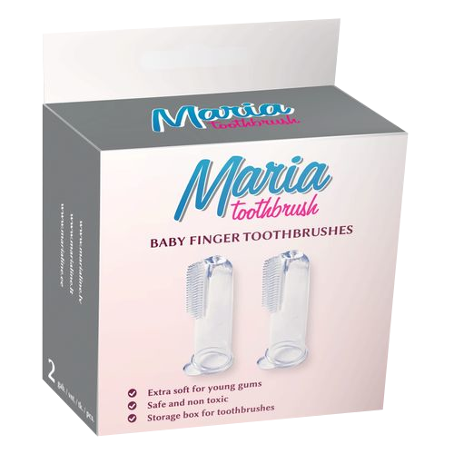 MARIA Baby Finger uzpirksteņi zobu tīrīšanai, 2 gab. - 1