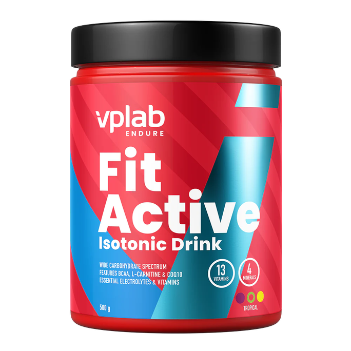 VPLAB FitActive Isotonic Drink Tropical Fruit pulveris, 500 g - 1
