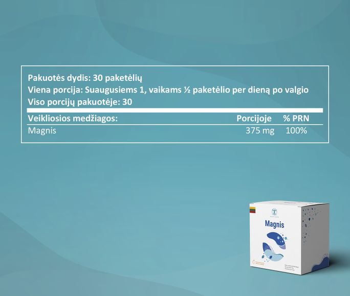 SAPIENS Magnesium tirpūs milteliai, 30 vnt. - 3