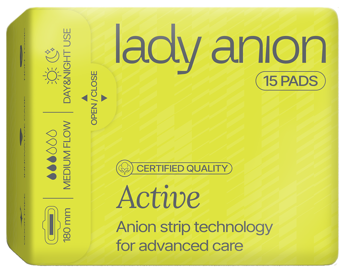 LADY ANION ploni, kvėpuojantys higieniniai paketai, 15 vnt. - 1
