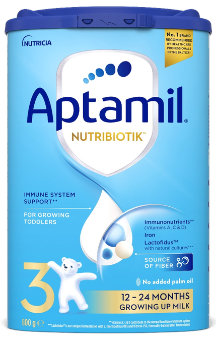 APTAMIL Nutribiotik 3 No 12 mēn. piena maisījums, 800 g - 1