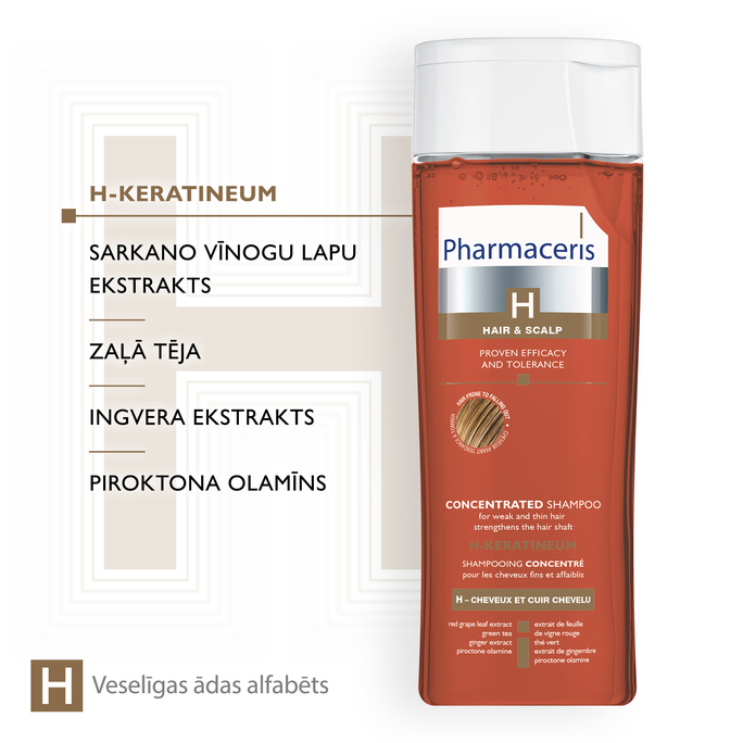 PHARMACERIS H-Keratineum šampūnas, 250 ml - 3