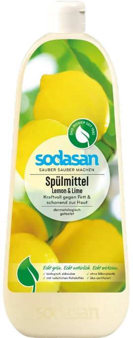 SODASAN Lemon and Lime trauku mazgāšanas līdzeklis, 1000 ml - 1