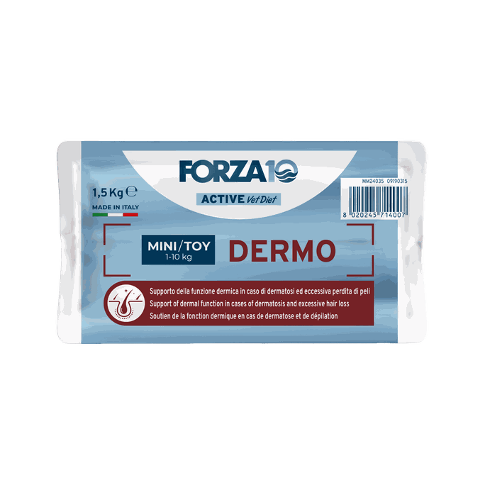 FORZA10 Active Vetdiet Dermo  Mini/Toy, Suņiem sausā barība, 1.5 kg - 3