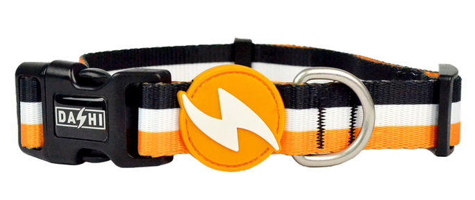 DASHI Stripes3 Orange&Black S kakla siksna, 1 gab. - 1