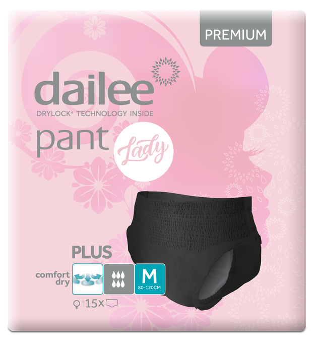 DAILEE Lady Premium Black Plus M biksītes, 15 gab. - 1