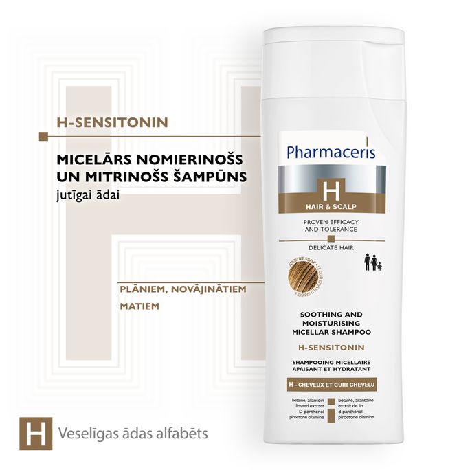 PHARMACERIS Ph H-Sensitonin šampūns, 250 ml - 2