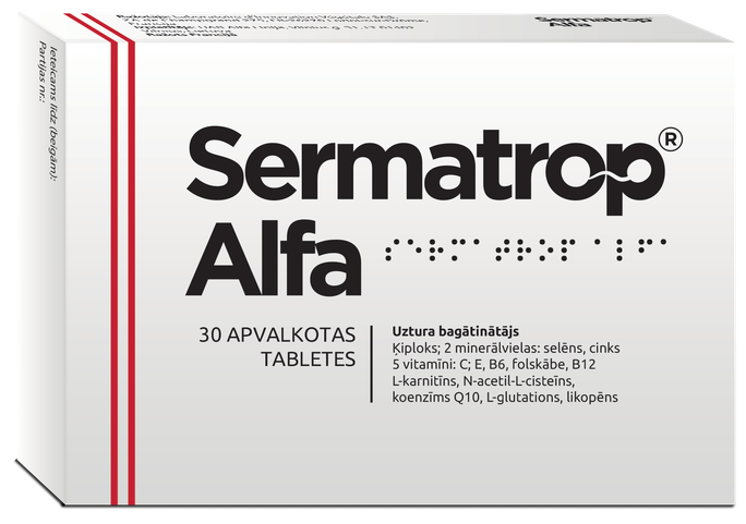 SERMATROP ALFA tabletes, 30 gab. - 1