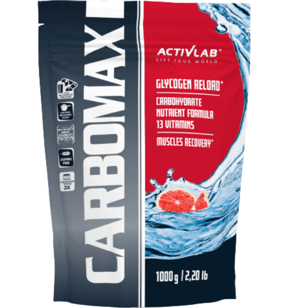 ACTIVLAB CarboMax Dynamic Grapefruit, greipfrutų skonio milteliai, 1000 g - 1