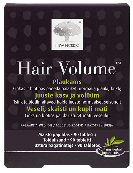NEW NORDIC Hair Volume tabletes, 90 gab. - 1