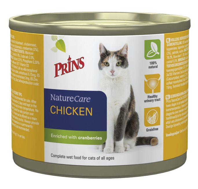 PRINS NatureCare Cat Chicken mitrā barība, 200 g - 1