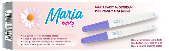 MARIA Early Midstream (iepakojumā 2 gab.) grūtniecības tests, 1 gab. - 1