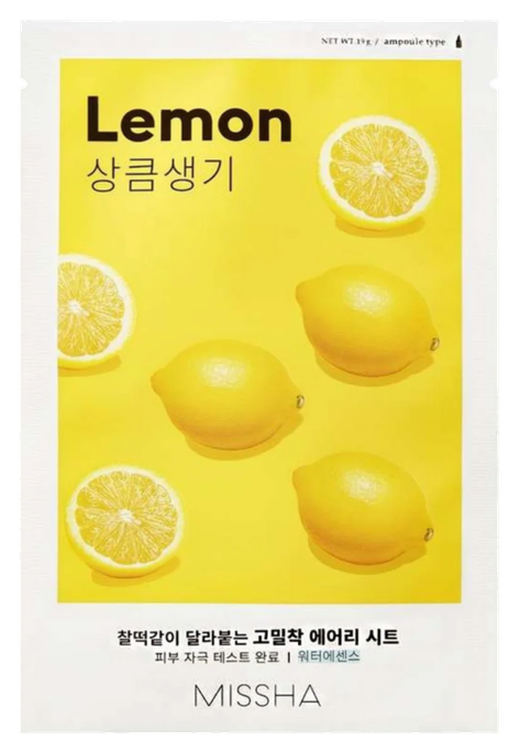 MISSHA Airy Fit Lemon sejas maska, 19 g - 1